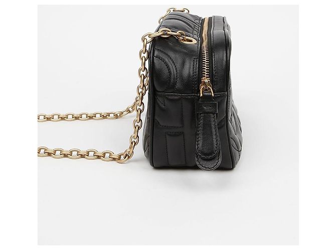 Salvatore Ferragamo Borsa a Tracolla Gancini Camera Nero Oro - vista 5