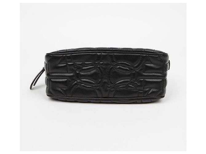 Salvatore Ferragamo Borsa a Tracolla Gancini Camera Nero Oro - vista 6