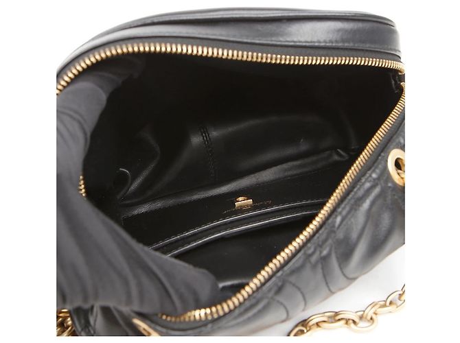 Salvatore Ferragamo Borsa a Tracolla Gancini Camera Nero Oro - vista 9