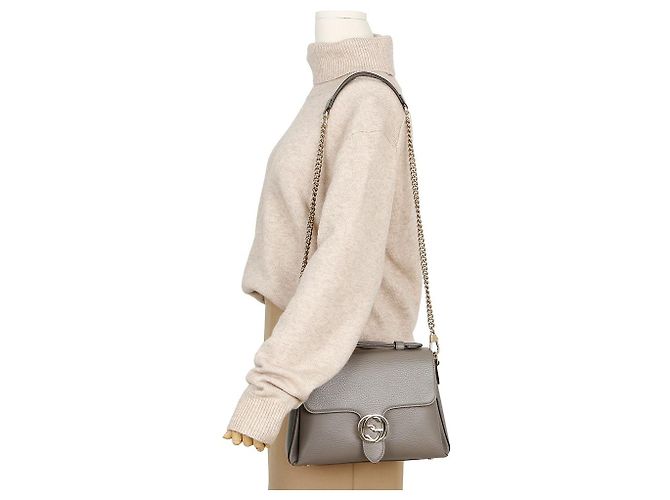 Gucci mala de ombro tote com pegas entrelaçadas - vista 12