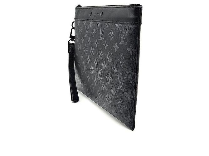 Clutch Louis Vuitton Eclipse To Go Cuero Marrón - vista 2
