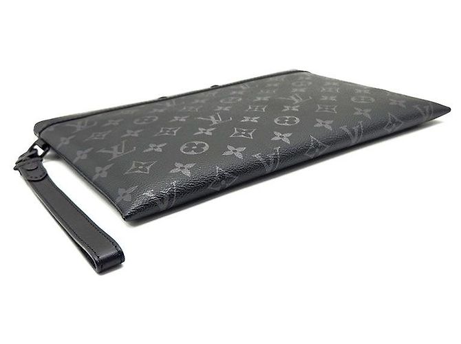 Clutch Louis Vuitton Eclipse To Go Cuero Marrón - vista 6
