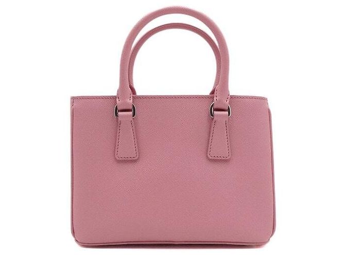 Prada Mini Tote e Borsa a Tracolla in Rosa con Logo - vista 4