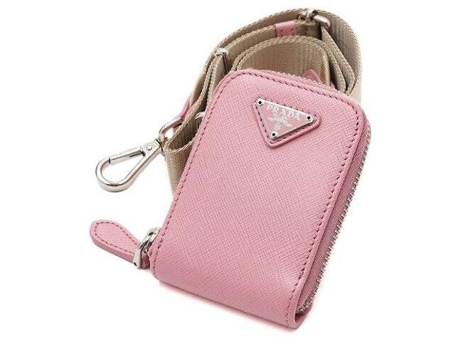 Prada Mini Tote e Borsa a Tracolla in Rosa con Logo - vista 7