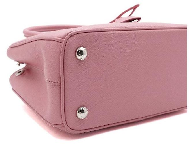Prada Mini Tote e Borsa a Tracolla in Rosa con Logo - vista 9
