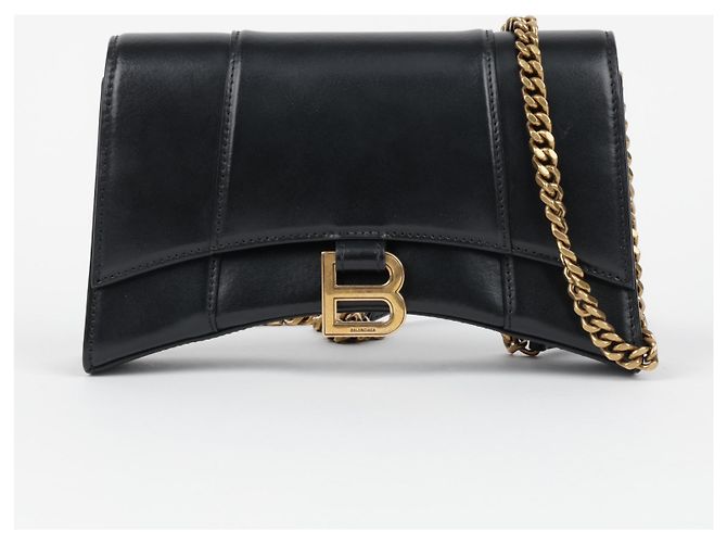 Balenciaga Mini Borsa a Spalla con Catena Nera - vista 2