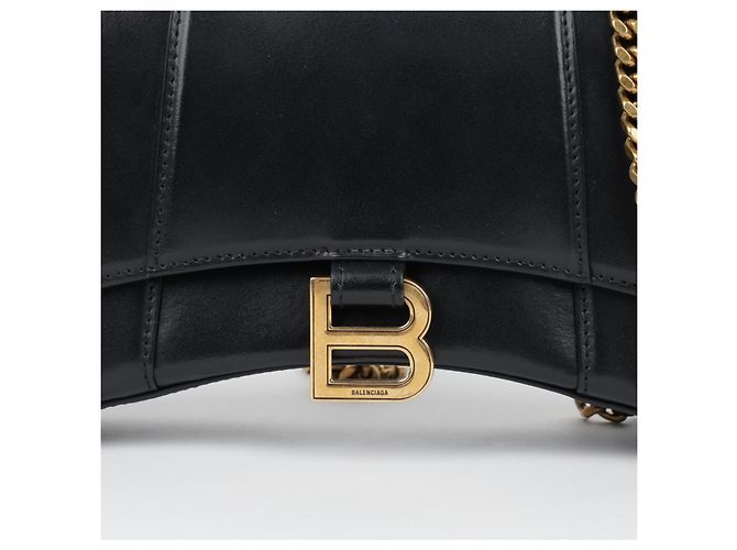 Balenciaga Mini Borsa a Spalla con Catena Nera - vista 3
