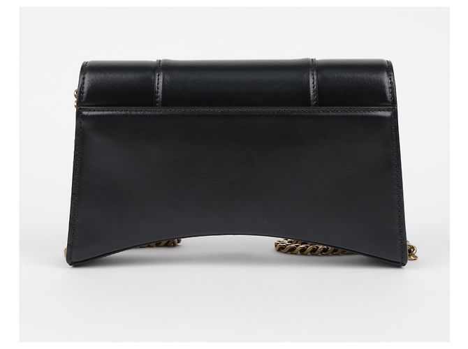 Balenciaga Mini Borsa a Spalla con Catena Nera - vista 4