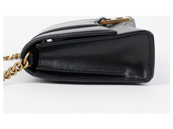 Balenciaga Mini Borsa a Spalla con Catena Nera - vista 5