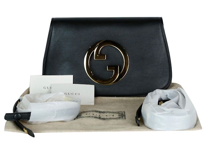 Borsa a tracolla Gucci Blondi in pelle marrone - vista 6
