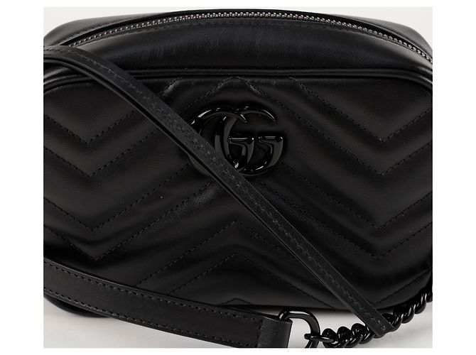 Gucci Mini Borsa a Tracolla All Black - vista 2