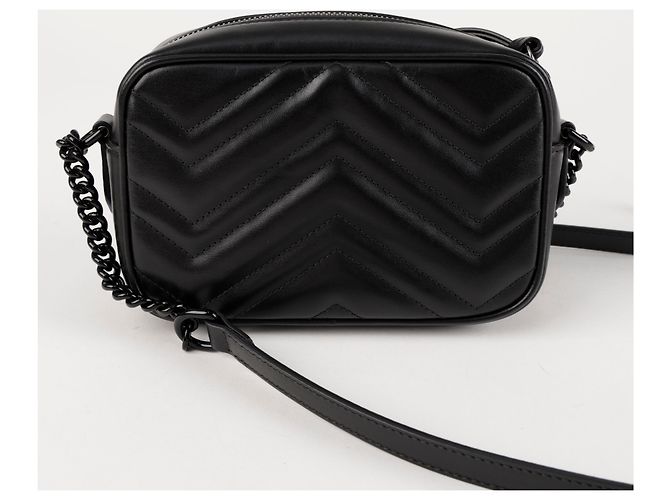 Gucci Mini Borsa a Tracolla All Black - vista 4