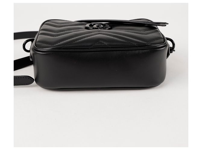 Gucci Mini Borsa a Tracolla All Black - vista 6