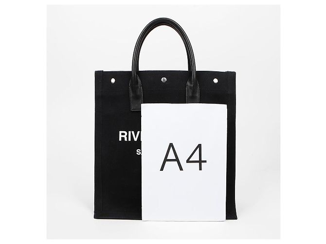 Autre Marque Sac cabas en toile Logo Noir - vue 13