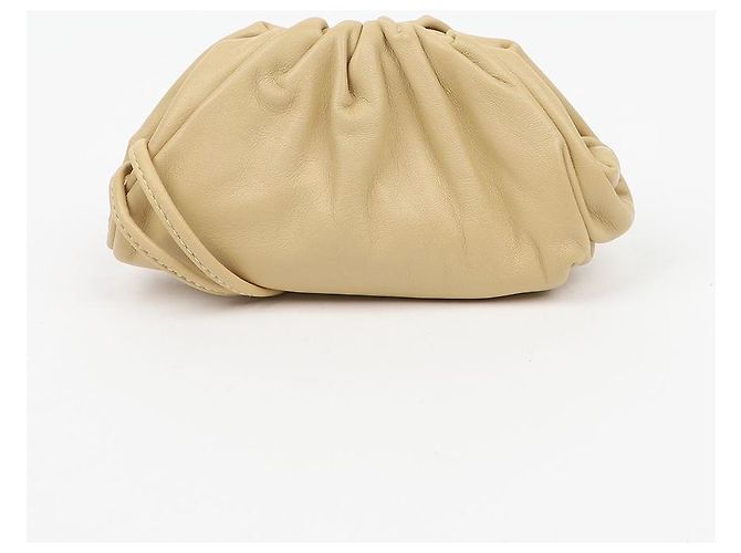 Bottega Veneta Mini Pochette con Tracolla Beige - vista 2