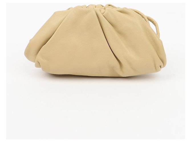 Bottega Veneta Mini Pochette con Tracolla Beige - vista 3