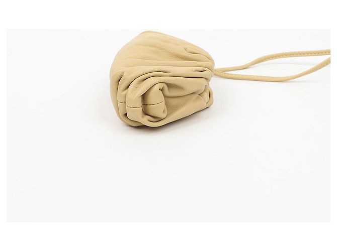Bottega Veneta Mini Pochette con Tracolla Beige - vista 4