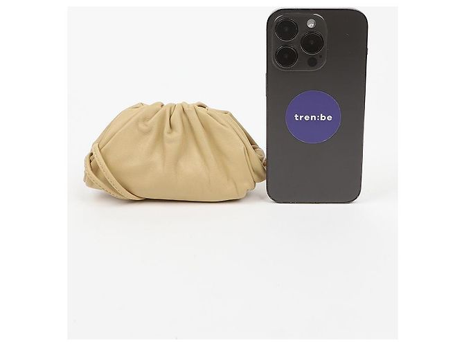 Bottega Veneta Mini Pochette con Tracolla Beige - vista 6