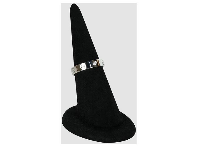 Cartier Anel Love em ouro branco e diamantes - vista 5