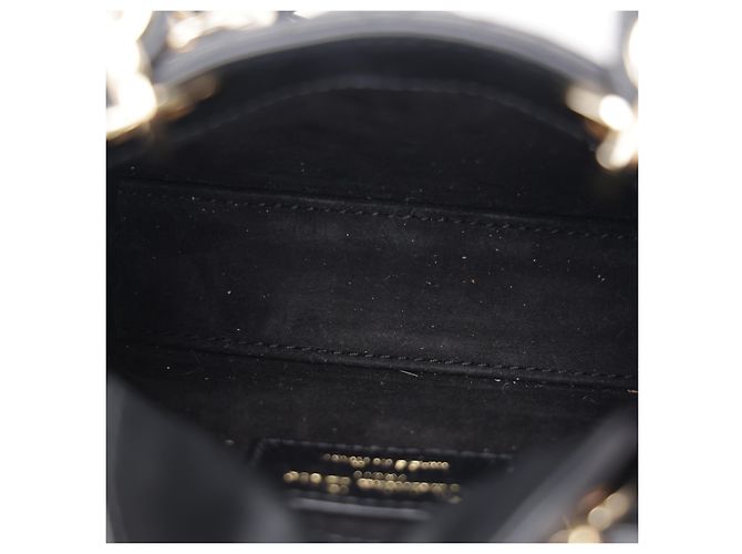 Dior Bolsa Lady Micro Black Cannage Lambskin - vista 14