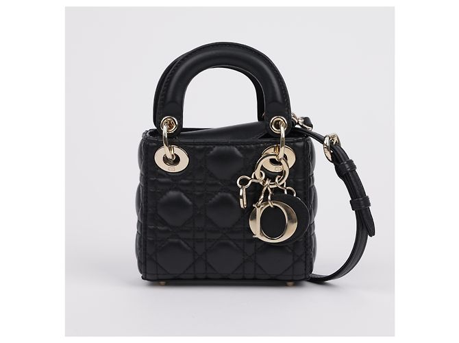 Dior Bolsa Lady Micro Black Cannage Lambskin - vista 2