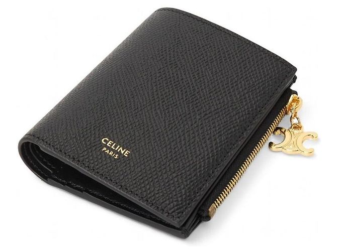 Céline Carteira compacta com fecho Triomphe Charm para mulher - vista 4