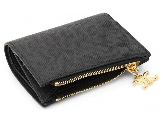 Céline Carteira compacta com fecho Triomphe Charm para mulher - vista 5