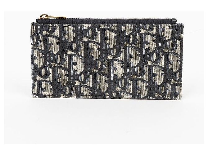 Dior Carteira longa Saddle em jacquard Oblique azul - vista 13