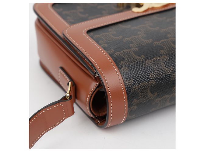 Céline Borsa a tracolla Classic Triomphe Canvas Tan - vista 11