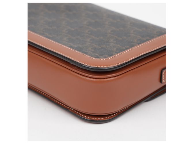 Céline Borsa a tracolla Classic Triomphe Canvas Tan - vista 13