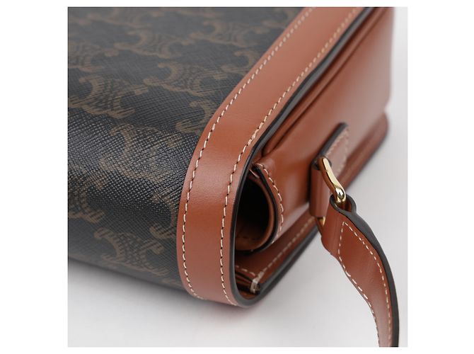 Céline Borsa a tracolla Classic Triomphe Canvas Tan - vista 15