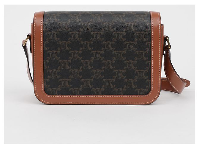 Céline Borsa a tracolla Classic Triomphe Canvas Tan - vista 4