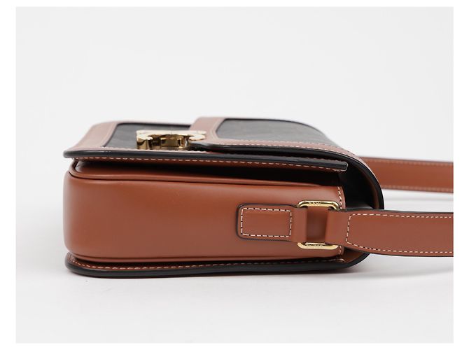 Céline Borsa a tracolla Classic Triomphe Canvas Tan - vista 7