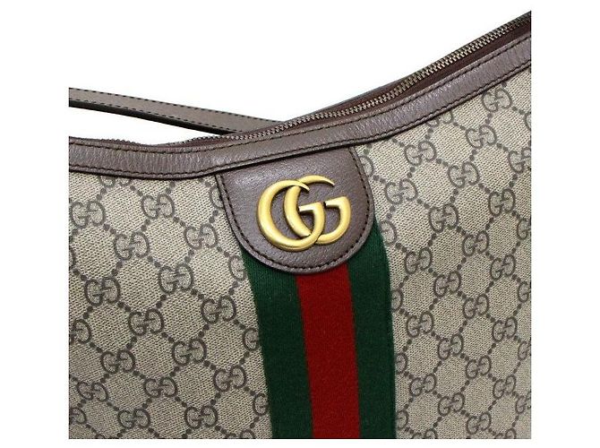 Gucci Borsa a tracolla e spalla hobo piccola Ophidia GG Canvas - vista 10