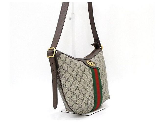 Gucci Borsa a tracolla e spalla hobo piccola Ophidia GG Canvas - vista 4