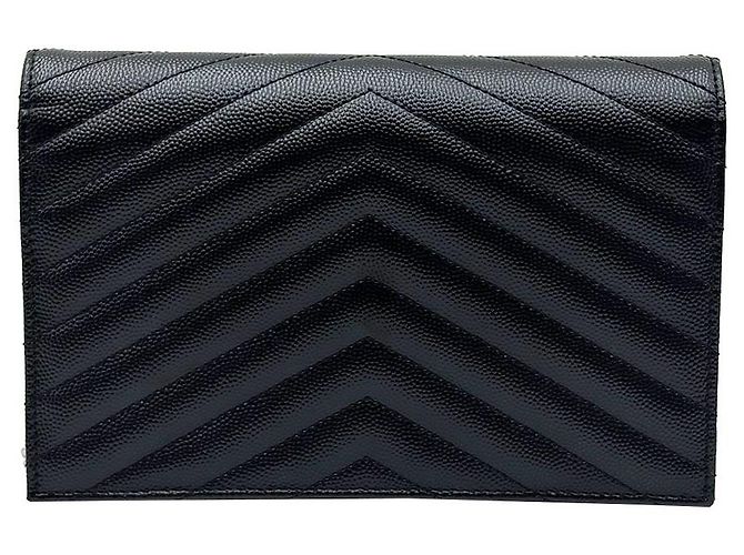 Autre Marque Borsa a tracolla Monogram Envelope Cassandra WOC Black Gold Chain - vista 5