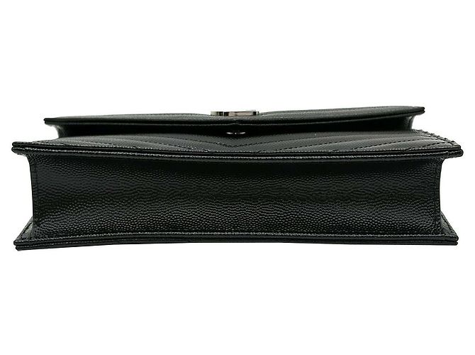 Autre Marque Borsa a tracolla Monogram Envelope Cassandra WOC Black Gold Chain - vista 7