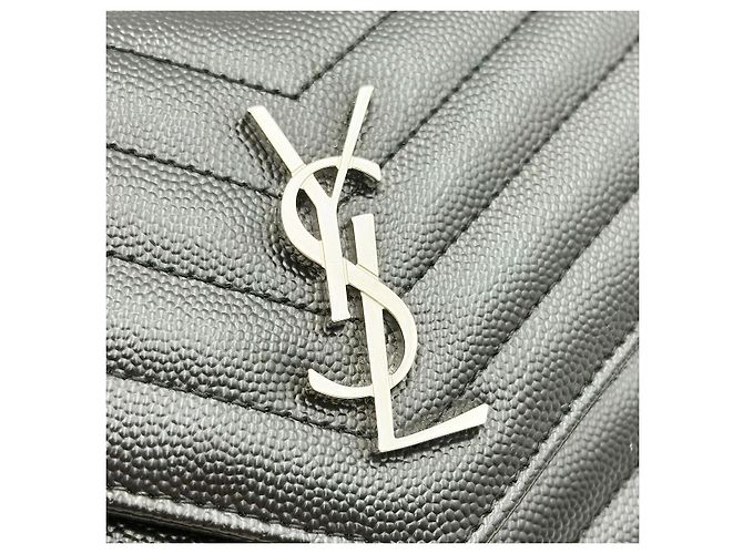 Autre Marque Borsa a tracolla Monogram Envelope Cassandra WOC Black Gold Chain - vista 8