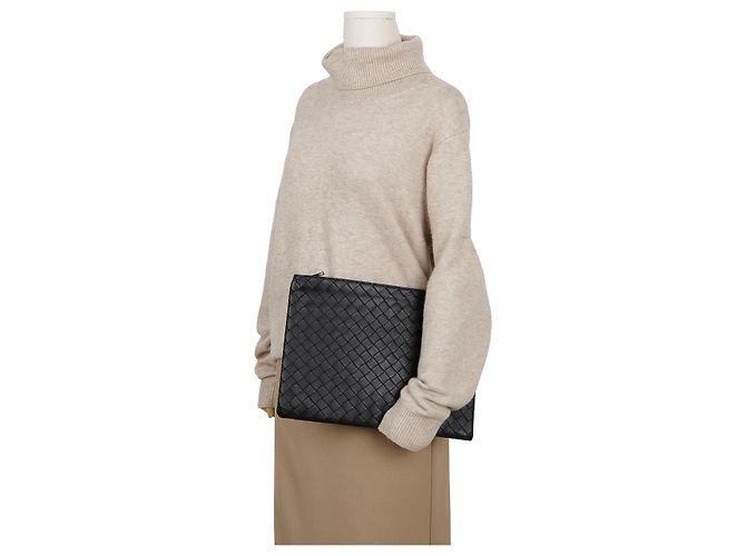 Bottega Veneta Clutch Document Intrecciato Black - vista 11