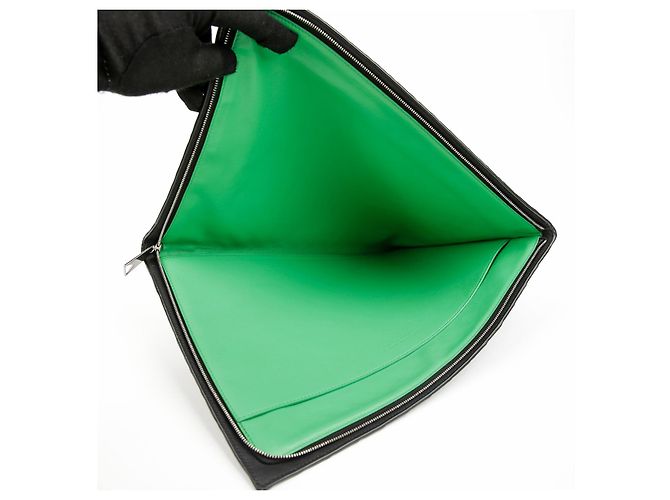 Bottega Veneta Clutch Document Intrecciato Black - vista 7