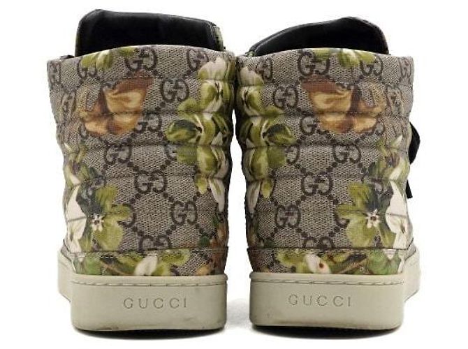 Gucci Sneakers alte GG Canvas Green Bloom - vista 7
