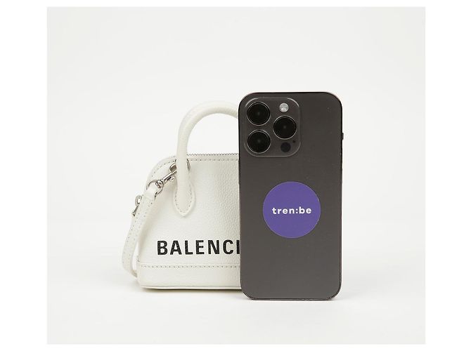 Balenciaga Mini Lederhandtasche Weiß - Ansicht 10