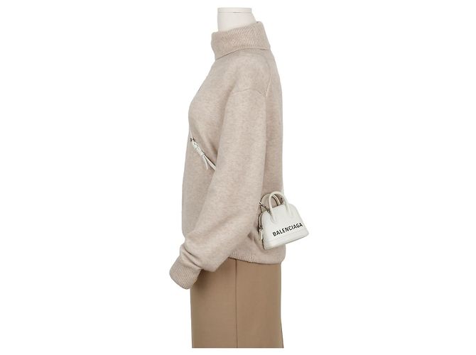 Balenciaga Mini Lederhandtasche Weiß - Ansicht 11