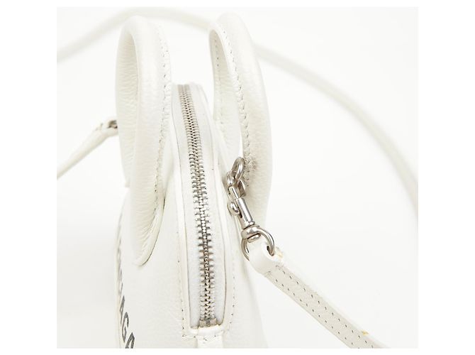 Balenciaga Mini Lederhandtasche Weiß - Ansicht 8