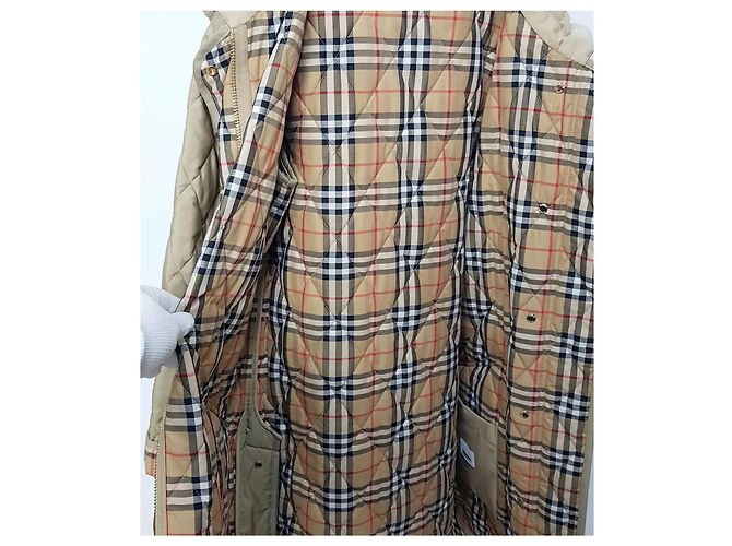 Burberry Abrigo con capucha acolchado de diamante - vista 8