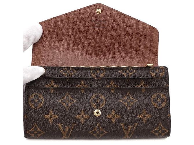 Louis Vuitton Cartera larga para mujer Monogram Sarah Wallet - vista 6
