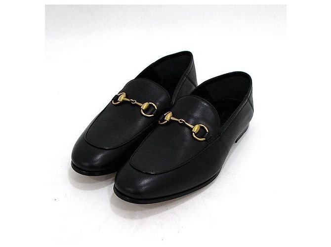Gucci Mocassins à mors pour hommes en cuir noir - vue 3