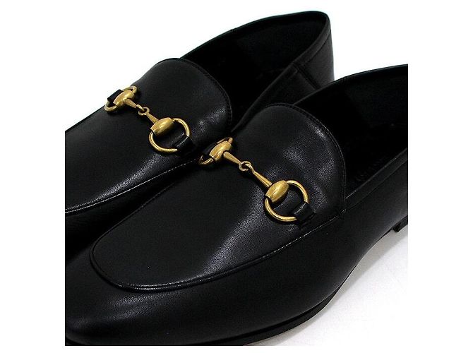 Gucci Mocassins à mors pour hommes en cuir noir - vue 5
