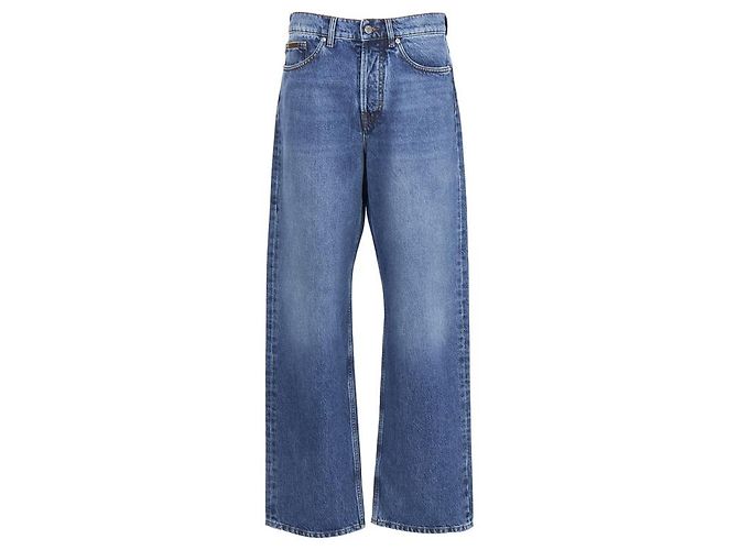 Jeans in denim blu Moncler da uomo in cotone - vista 2