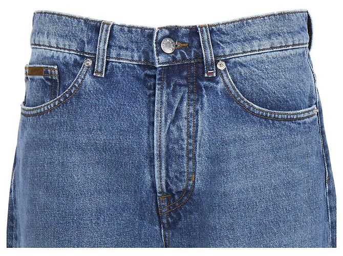 Jeans in denim blu Moncler da uomo in cotone - vista 4
